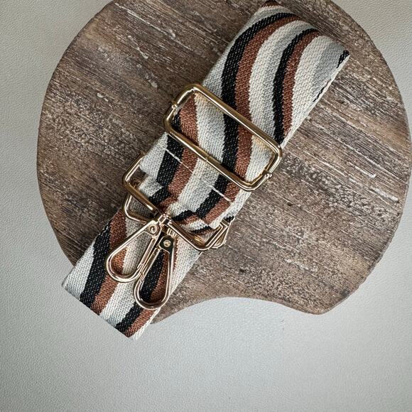 Wide NEUTRAL Purse Strap Adjustable Crossbody Guitar Strap NEW FAST SHIP - Picture 1 of 3
